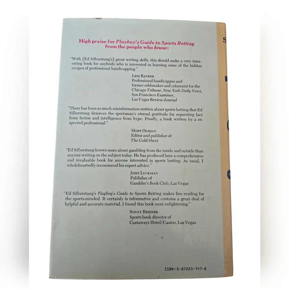 PLAYBOY'S GUIDE TO SPORTS BETTING BY EDWIN SILBERSTANG - Picture 2 of 9